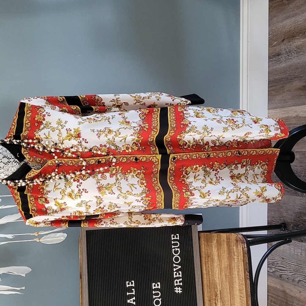 Boho Button Front Tunic Blouse - image 3